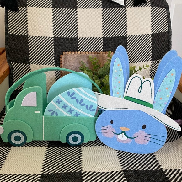 Spritz Felt Bunny & Truck Easter Baskets - Picture 1 of 5